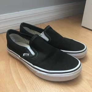 Black and White Slip on Vans